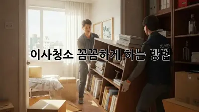 이사청소, 꼼꼼하게 하는 방법!